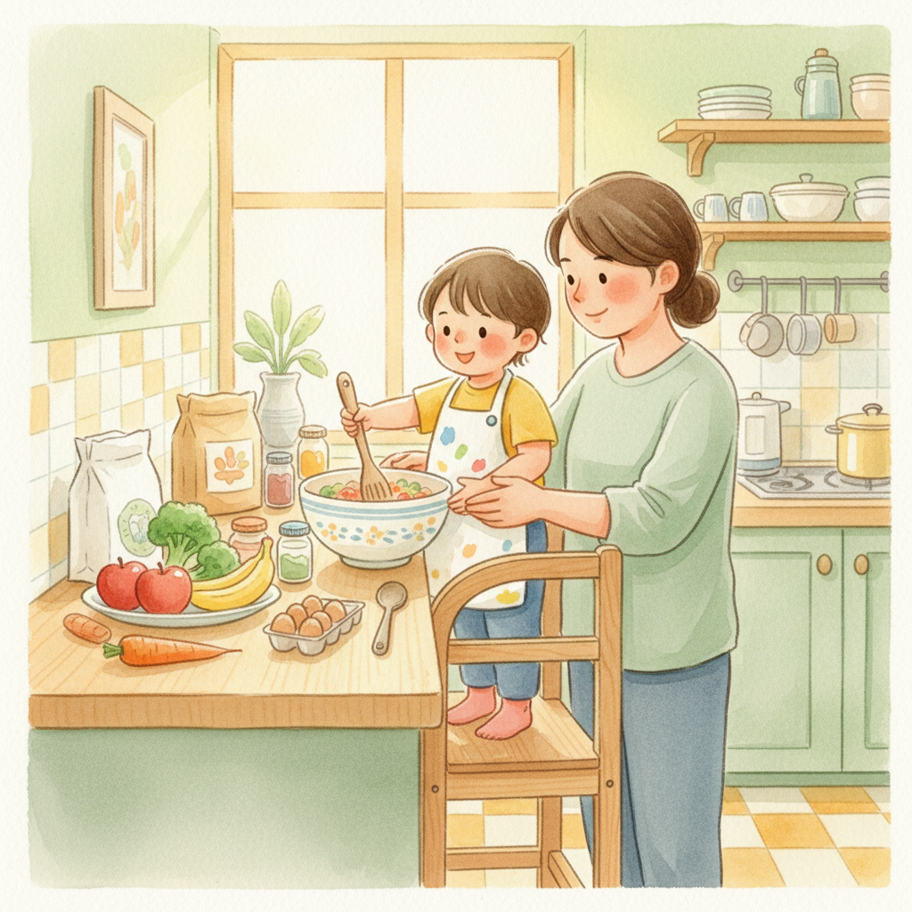 Cooking with kids while learning the alphabet — a Montessori practical life and language activity
