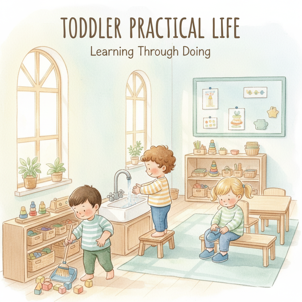 Toddler practical life activities — a Montessori scope and sequence
